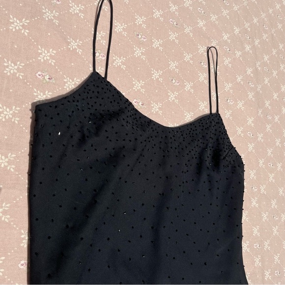 SOLD Vintage Cachet Beaded Black Cami Going Out Top Size Small - Picture 5 of 7
